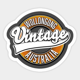 Wollongong australia vintage style logo Sticker